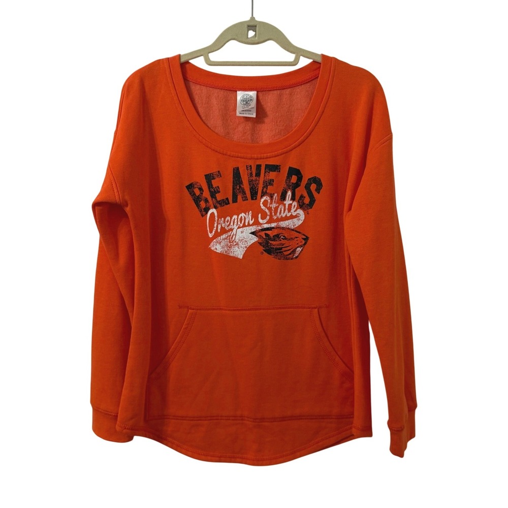Rivalry Threads Oregon State Beavers Orange Scoop Neck Sweatshirt Large NCAA